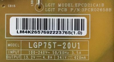 KIT DE TARJETAS PARA TV LG NUM DE PARTE 75UN8570AUD / MAIN EBT66575701 / EAX69109605 (1.0) / RU15V3A1L3 / 1FEBT000-01YA  / FUENTE EAY65769222 / EAX69063802 (1.0) LGP75T-20U1 / PANEL NC750DQH-ABHR1 / MODELO 75UN8570AUD.BUSFLKR / 75UN8570AUD - Imagen 3